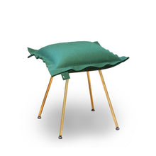 Load image into Gallery viewer, i...stool by Deka in dark green with brass legs
