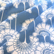 Load image into Gallery viewer, Florence Broadhurst Japanese Floral True Blue velvet
