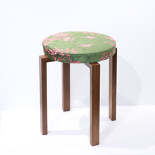 Load image into Gallery viewer, Removable seat pad in Florence Broadhurst The Cranes velvet
