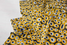 Load image into Gallery viewer, Ikuntji fabric Rockholes gold and silver on black silk
