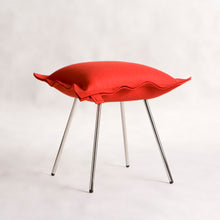 Load image into Gallery viewer, i...stool by deka in red with stainless steel legs
